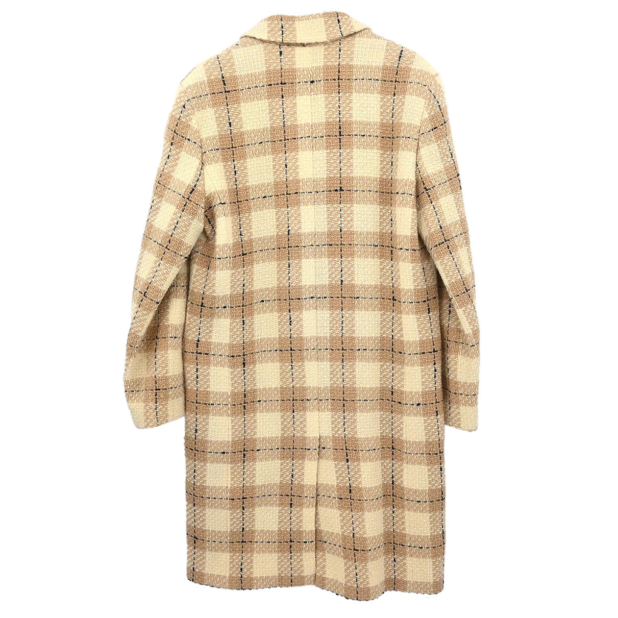 Chanel 1996 Single Breasted Coat Beige #42