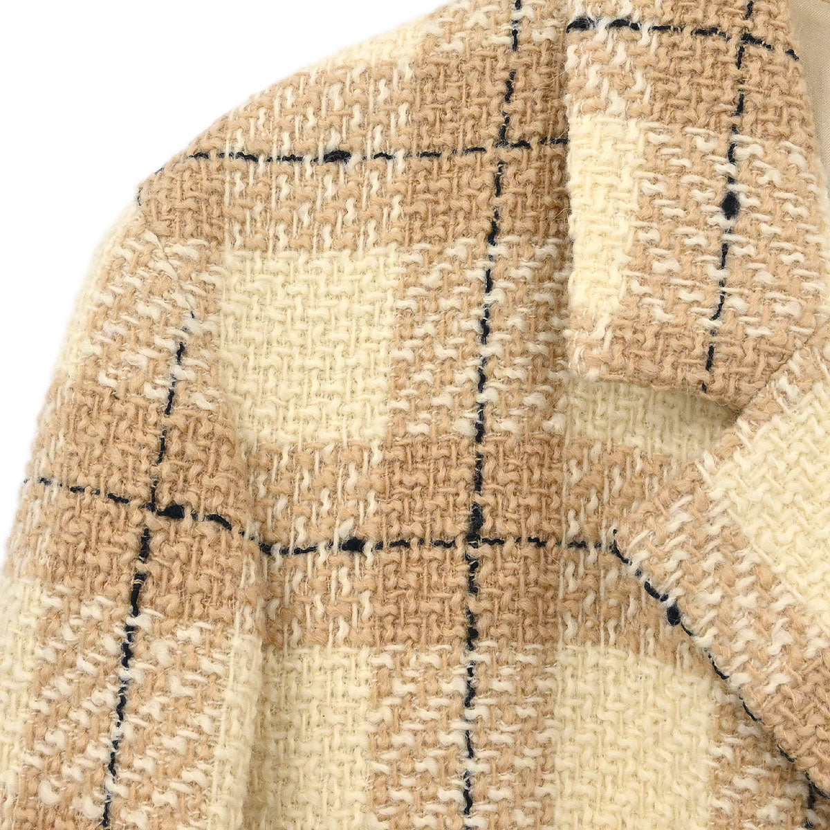 Chanel 1996 Single Breasted Coat Beige #42