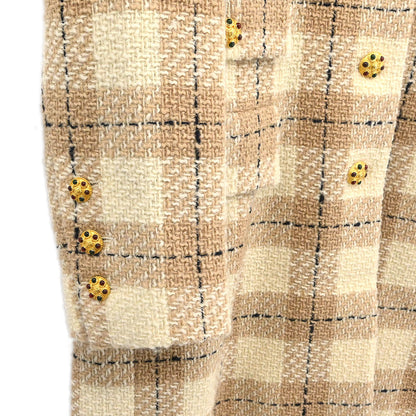 Chanel 1996 Single Breasted Coat Beige #42