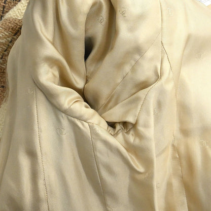 Chanel 1996 Single Breasted Coat Beige #42