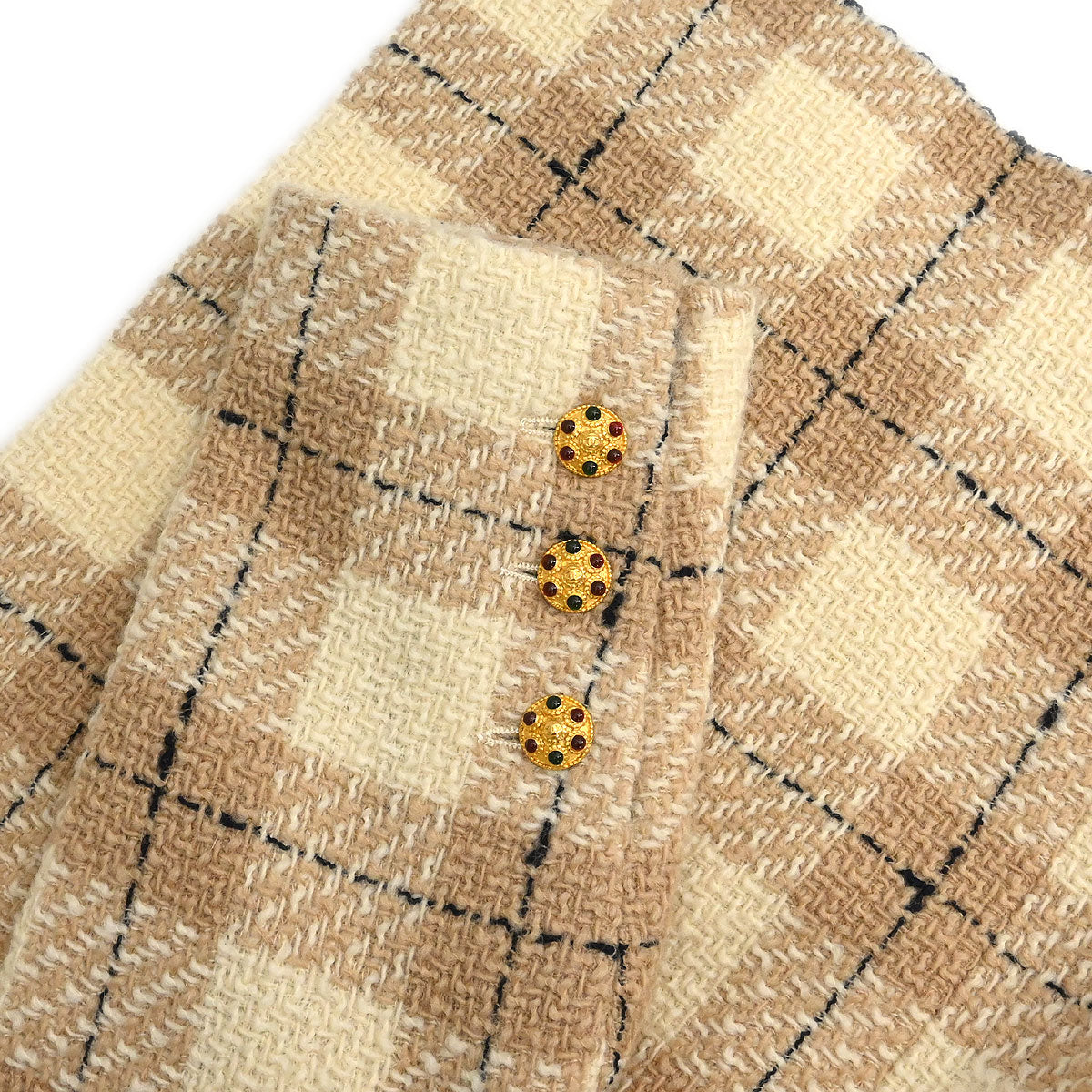 Chanel 1996 Single Breasted Coat Beige #42