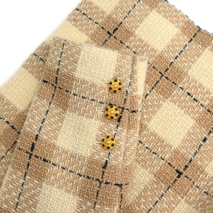 Chanel 1996 Single Breasted Coat Beige #42