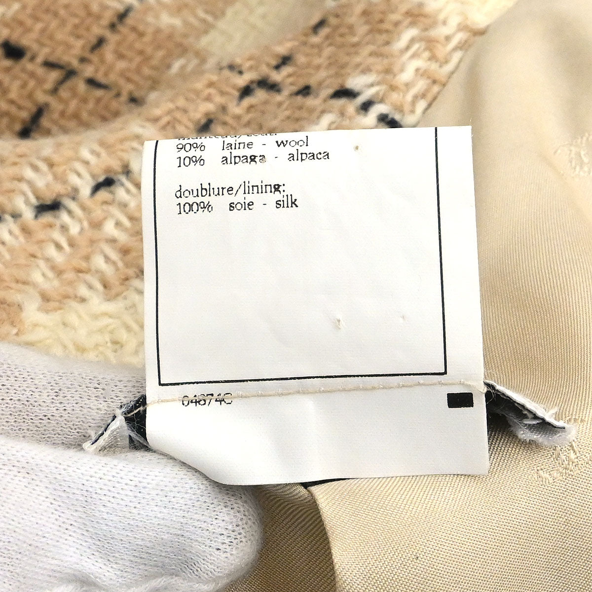 Chanel 1996 Single Breasted Coat Beige #42