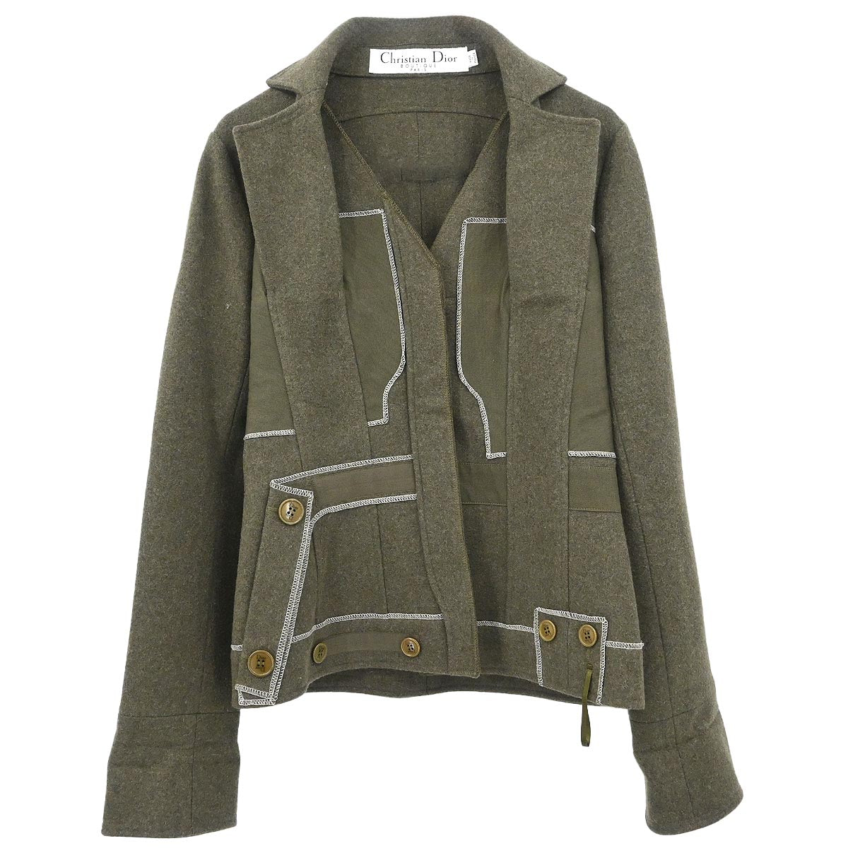 Christian Dior 2006 Single Breasted Jacket Khaki #38