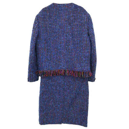 Celine Setup Suit Jacket Skirt Blue #38