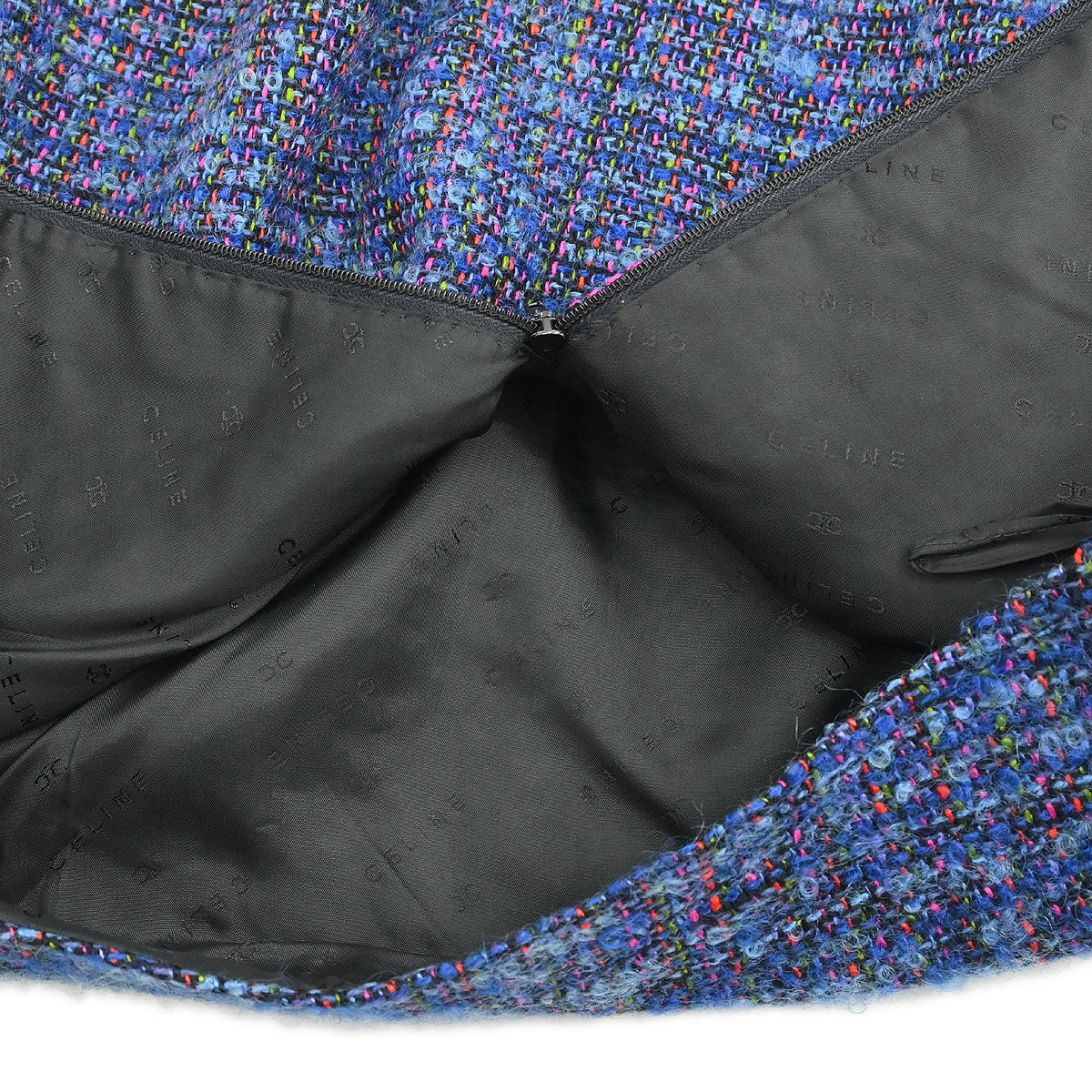 Celine Setup Suit Jacket Skirt Blue #38