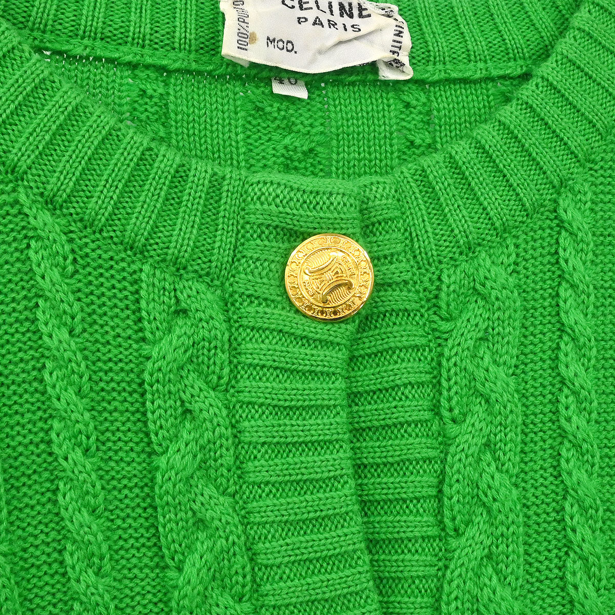 Celine Set Cardigan Shawl Green #40