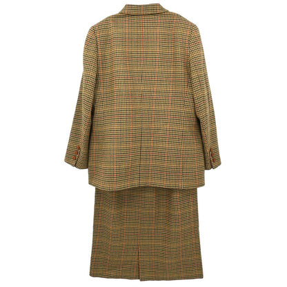 Burberrys Setup Suit Jacket Skirt Brown #40–42