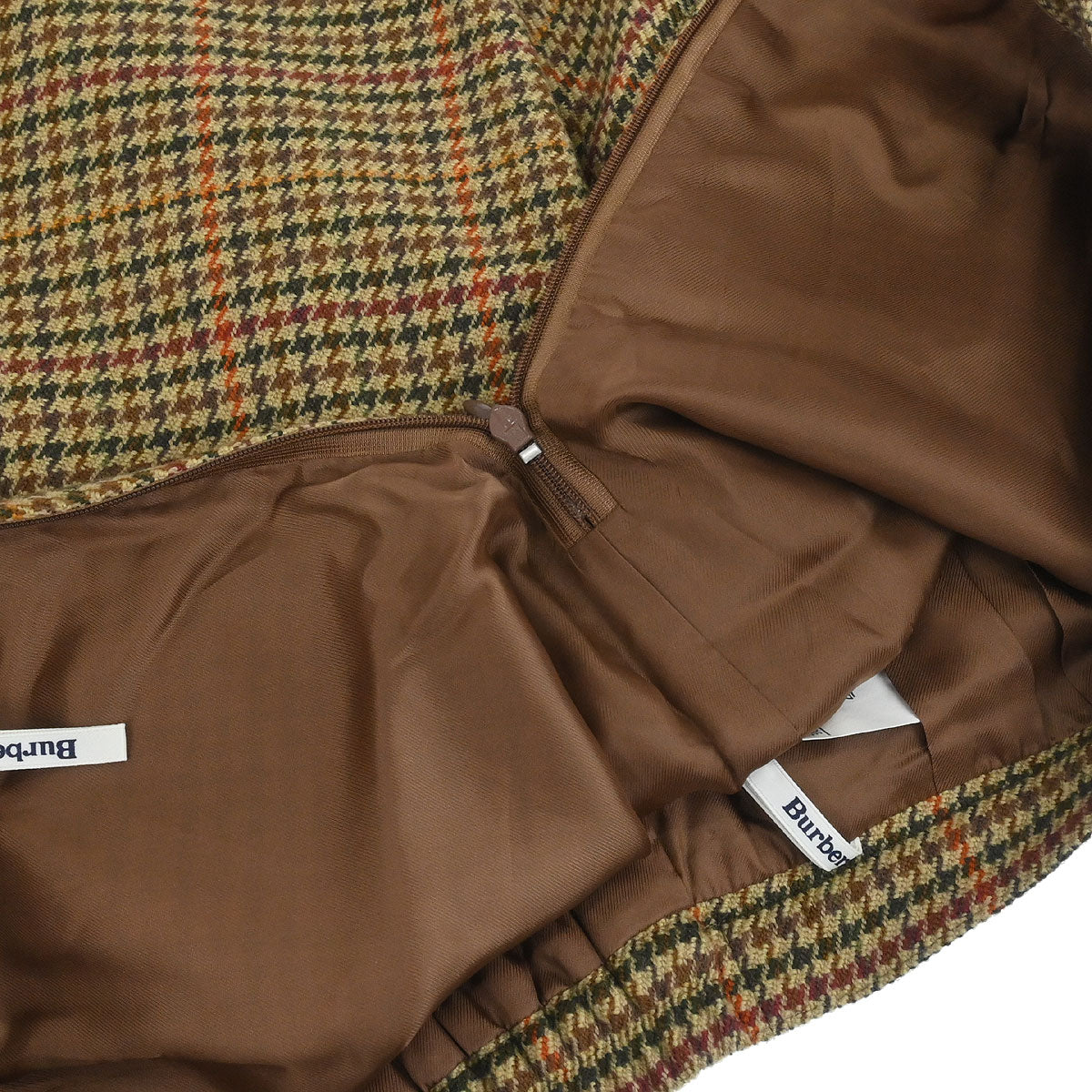 Burberrys Setup Suit Jacket Skirt Brown #40–42
