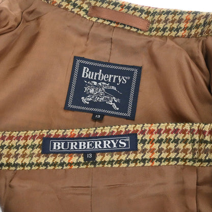 Burberrys Setup Suit Jacket Skirt Brown #40–42