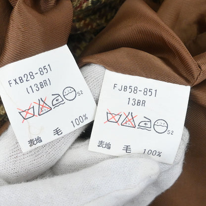 Burberrys Setup Suit Jacket Skirt Brown #40–42