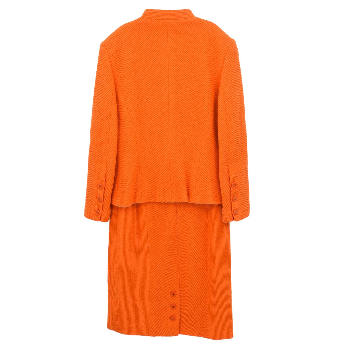 Chanel 1995 Setup Suit Jacket Skirt Orange #40