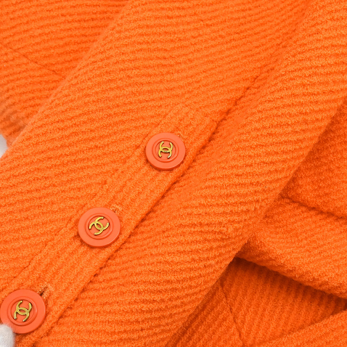 Chanel 1995 Setup Suit Jacket Skirt Orange #40