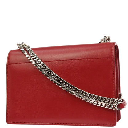 Saint Laurent Red Leather Sunset Shoulder Bag