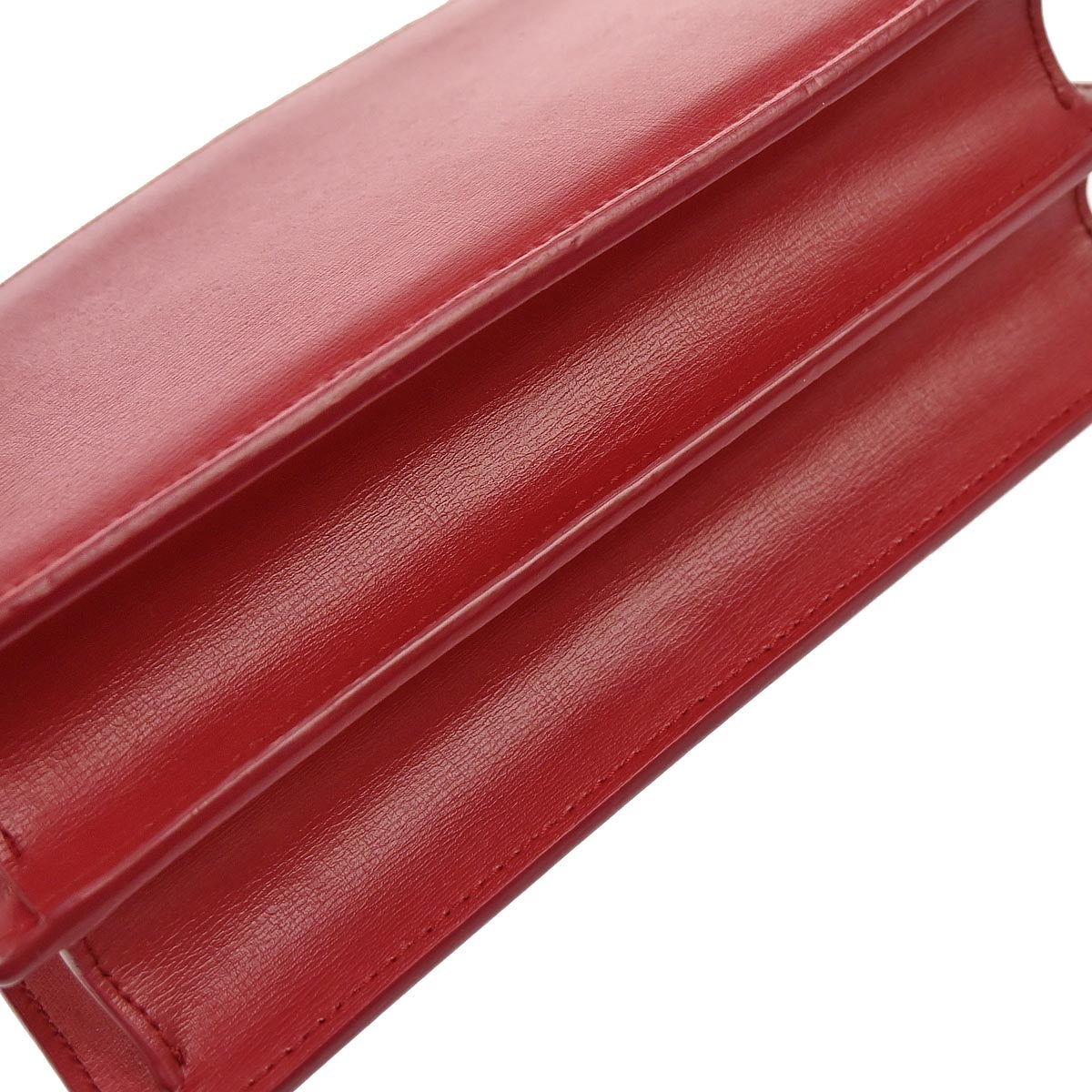 Saint Laurent Red Leather Sunset Shoulder Bag