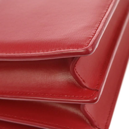 Saint Laurent Red Leather Sunset Shoulder Bag