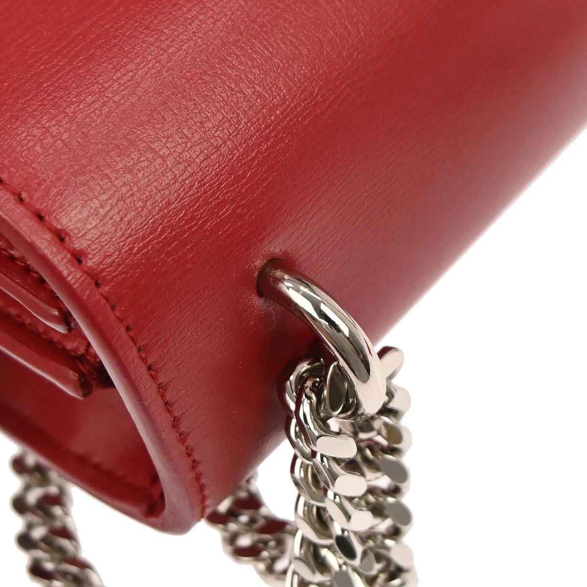 Saint Laurent Red Leather Sunset Shoulder Bag