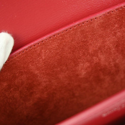 Saint Laurent Red Leather Sunset Shoulder Bag