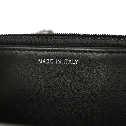 Chanel 2019 Black Lambskin Chevron Tassel WOC Wallet on Chain Shoulder Bag