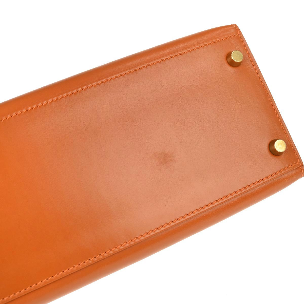 Hermes Orange Box Calf Kelly 28 Sellier 2way Shoulder Handbag