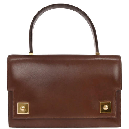 Hermes Marron Fonce Box Calf Piano Handbag