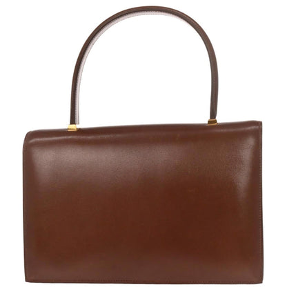Hermes Marron Fonce Box Calf Piano Handbag