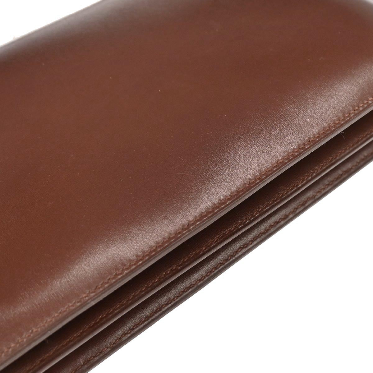 Hermes Marron Fonce Box Calf Piano Handbag