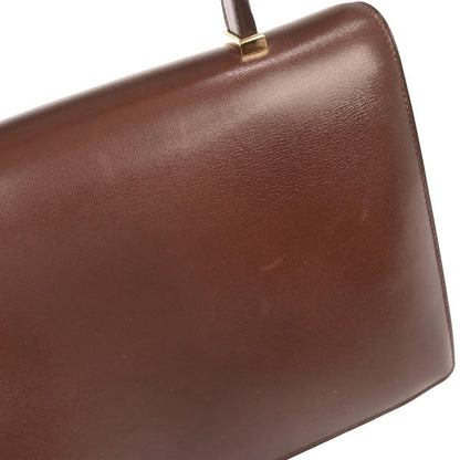 Hermes Marron Fonce Box Calf Piano Handbag