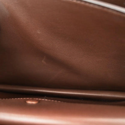 Hermes Marron Fonce Box Calf Piano Handbag