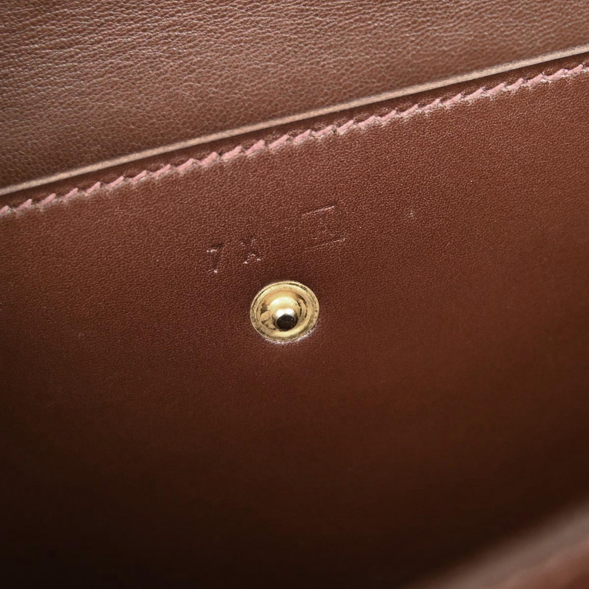 Hermes Marron Fonce Box Calf Piano Handbag