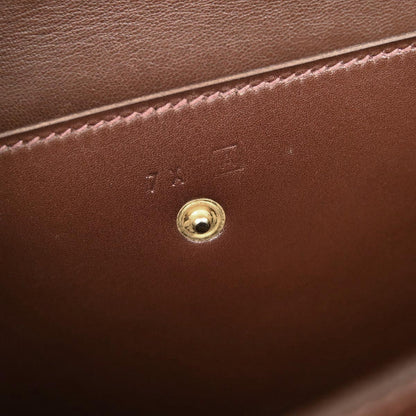 Hermes Marron Fonce Box Calf Piano Handbag