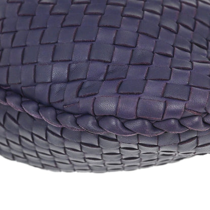 Bottega Veneta Purple Lambskin Intrecciato Hobo Bag