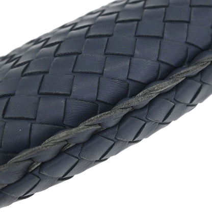 Bottega Veneta Blue Lambskin Intrecciato Hobo Handbag