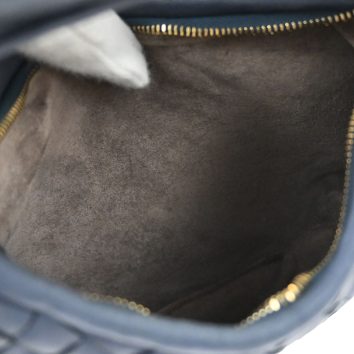 Bottega Veneta Blue Lambskin Intrecciato Hobo Handbag