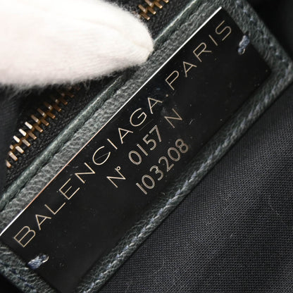 Balenciaga Dark Green Lambkin The First 2way Shoulder Handbag