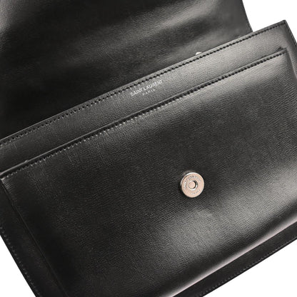 Saint Laurent Black Leather Sunset Shoulder Bag