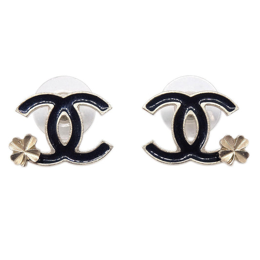 Chanel Pierced Earrings Gold CC B12A
