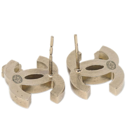 Chanel Pierced Earrings Gold CC B12A