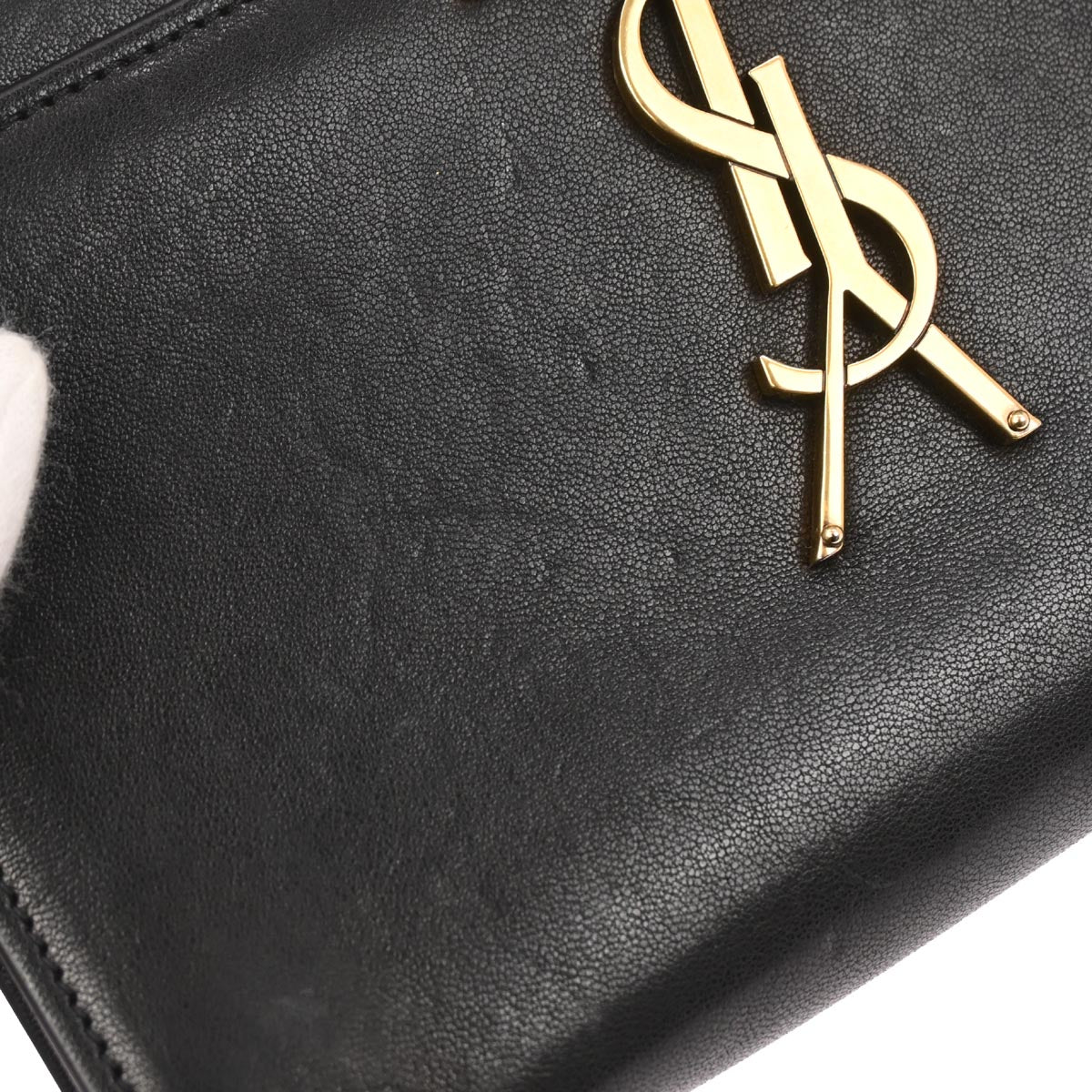 Saint Laurent Black Kate Heart Chain Shoulder Bag