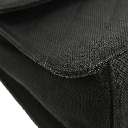 Chanel 1991-1994 Black Linen Top Handle 2way Shoulder Handbag