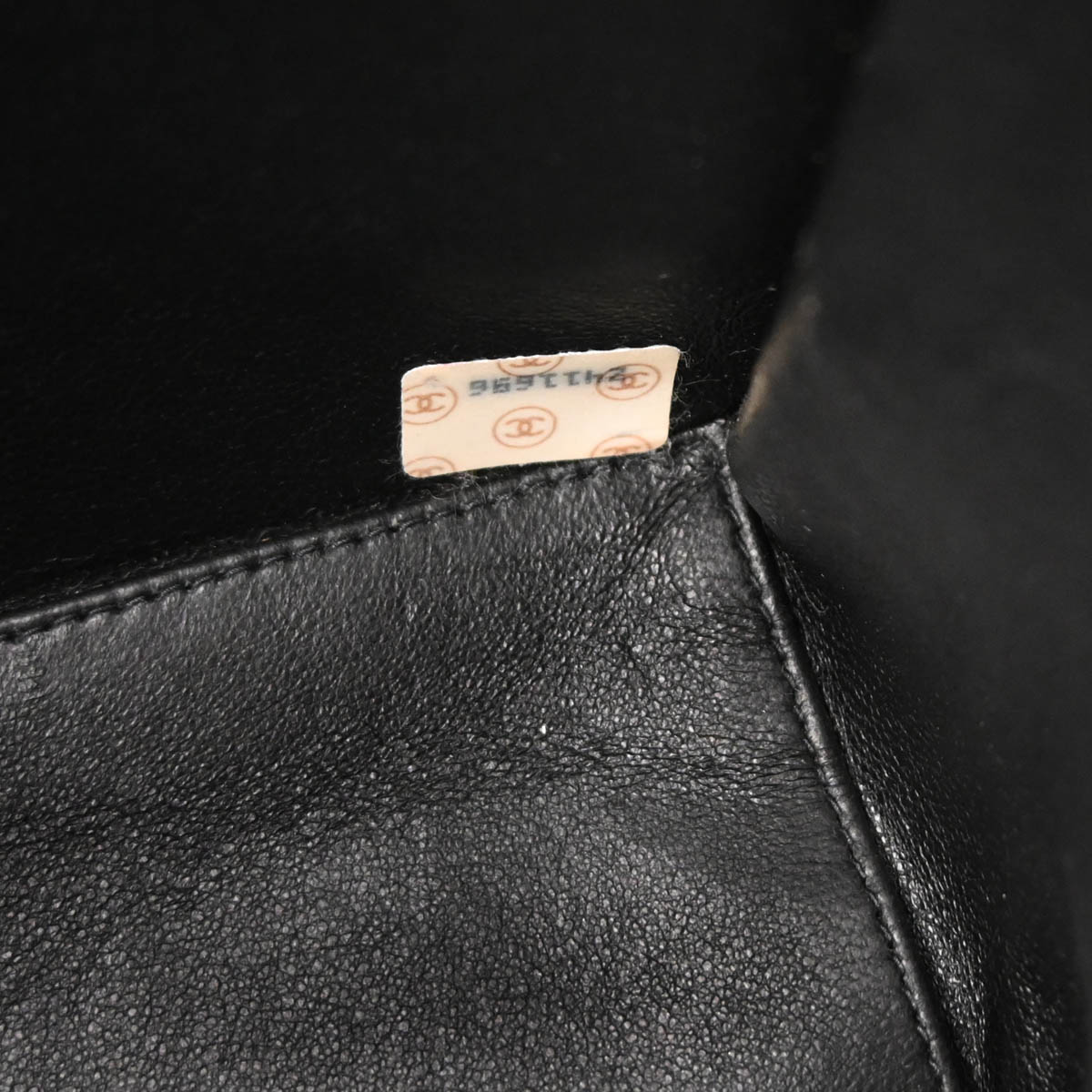 Chanel 1991-1994 Black Linen Top Handle 2way Shoulder Handbag