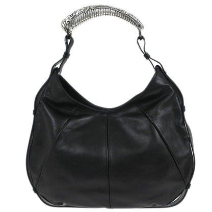 Yves Saint Laurent Black Leather Medium Mombasa Handbag