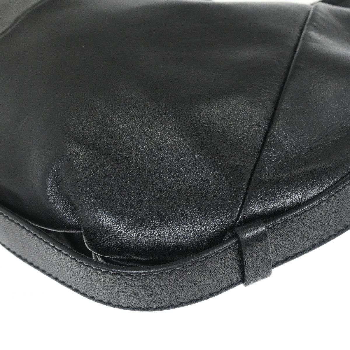 Yves Saint Laurent Black Leather Medium Mombasa Handbag