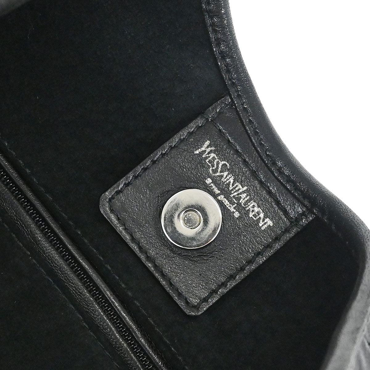 Yves Saint Laurent Black Leather Medium Mombasa Handbag