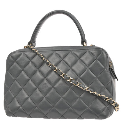 Chanel 2018-2019 Gray Lambskin Trendy CC Bowling Bag
