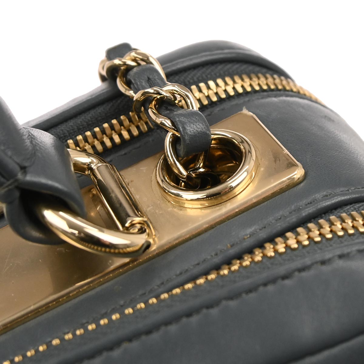 Chanel 2018-2019 Gray Lambskin Trendy CC Bowling Bag