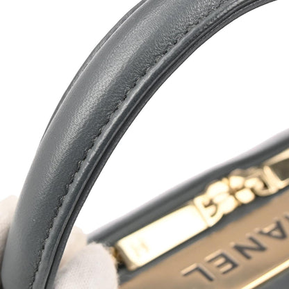 Chanel 2018-2019 Gray Lambskin Trendy CC Bowling Bag