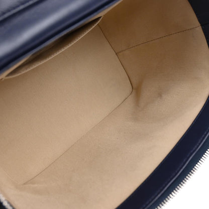 Chanel 2019 Navy Rattan Calfskin Take Away Vanity Case 2way Handbag