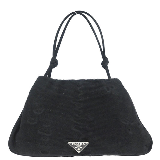 Prada Black Pony Hair Handbag