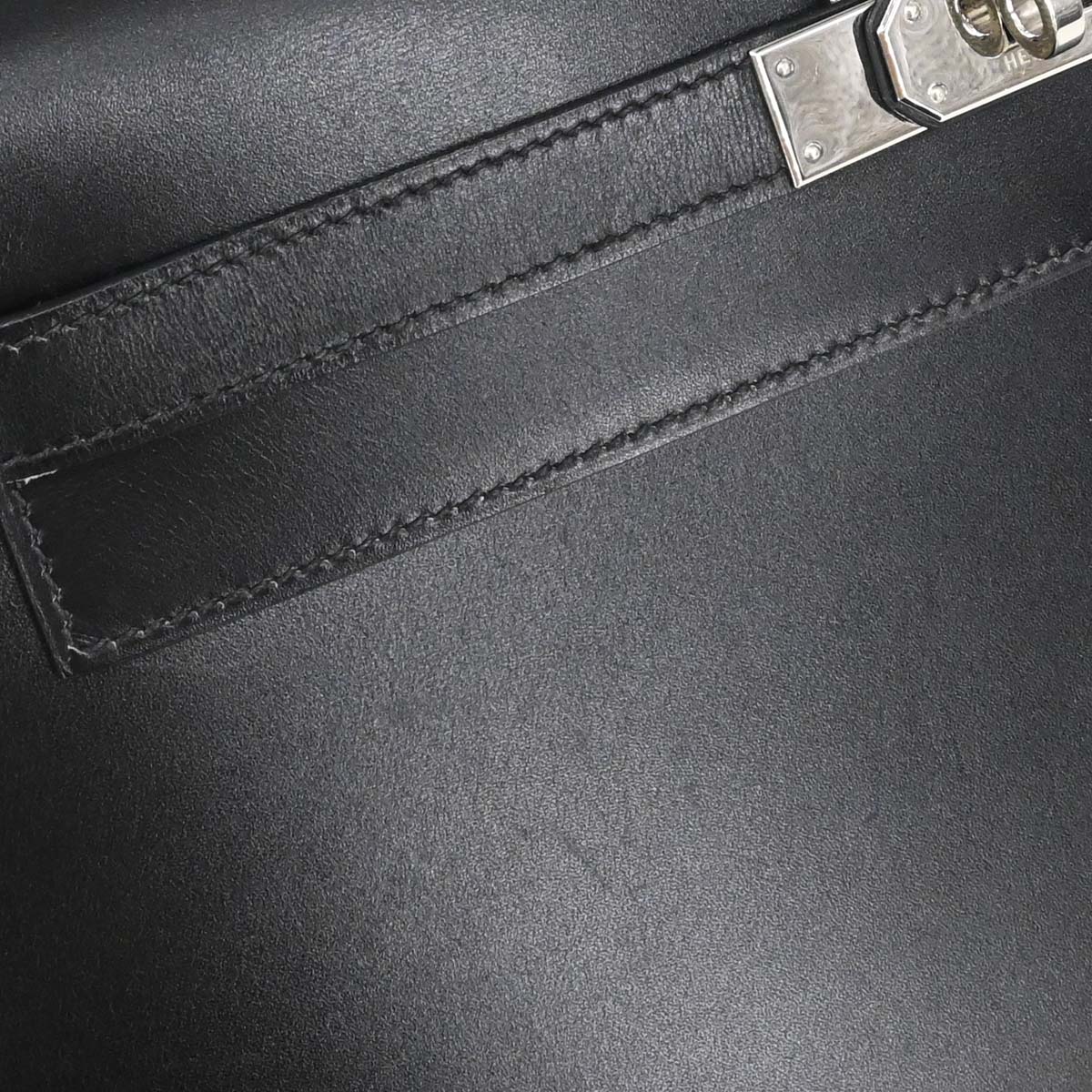 Hermes Black Box Calf Kelly 32 Sellier 2way Shoulder Handbag